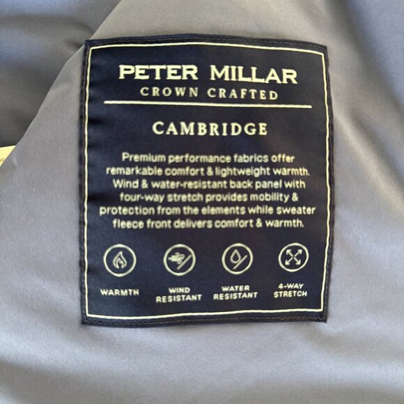 NWT!! Peter Millar Crown Crafted Cambridge Gale Gray/Blue Pearl Two-Way Zip Vest - Picture 10 of 12